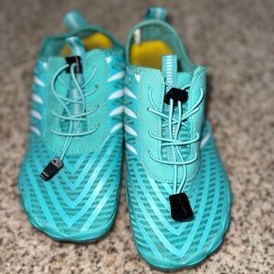 Women’s US 6 (EU 36) Teal Aqua Athletic Shoes | Elastic Lace Slip-On